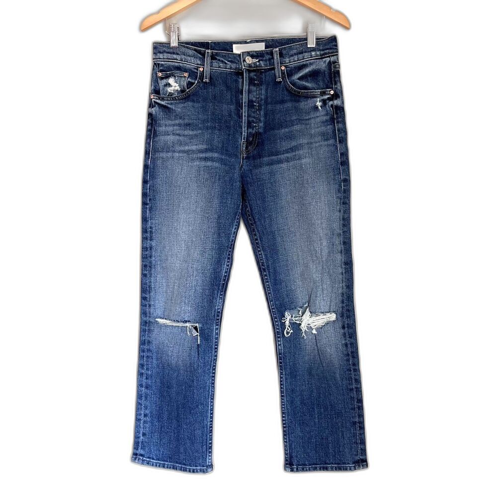 MOTHER Superior Size 29 The Tomcat Seriously Truce Distressed High Rise Jeans